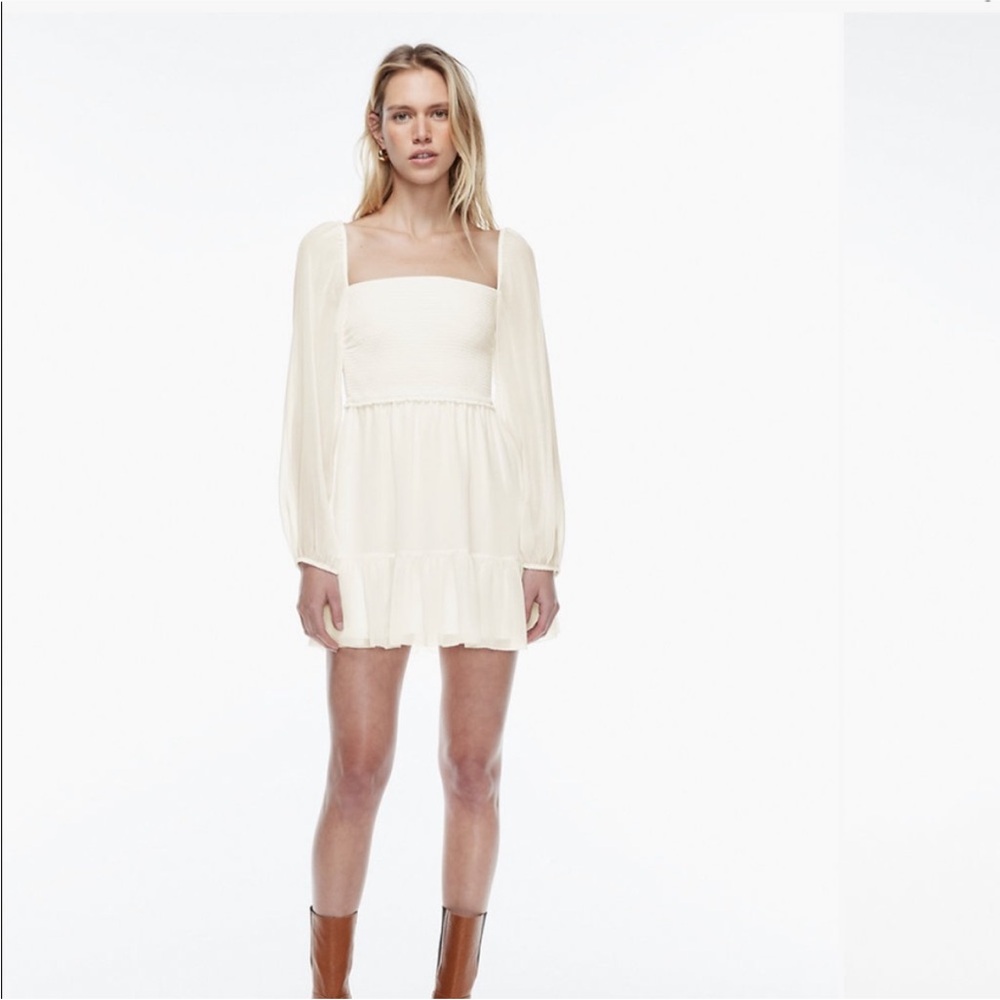 Aritzia: smocked mini dress